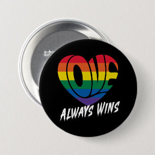 Kärlek vinner alltid HBT-Pride Knapp