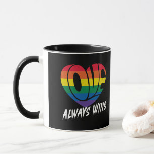 Kärlek vinner alltid HBT-Pride Mugg
