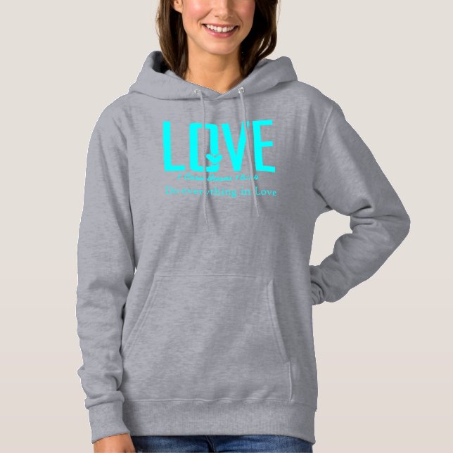 Kärlek Vinner Alltid Hoodie T Shirt (Framsida)
