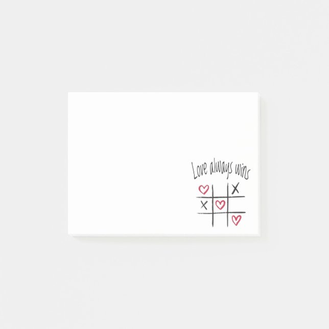 Kärlek vinner alltid post-it block (Framsida)