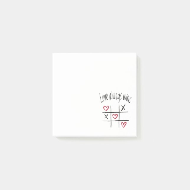 Kärlek vinner alltid post-it block (Framsida)