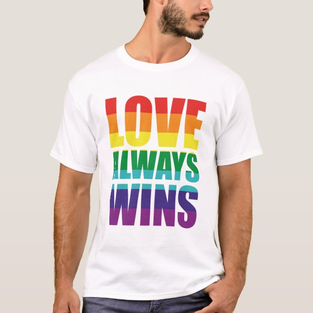 Kärlek vinner alltid t shirt (Framsida)