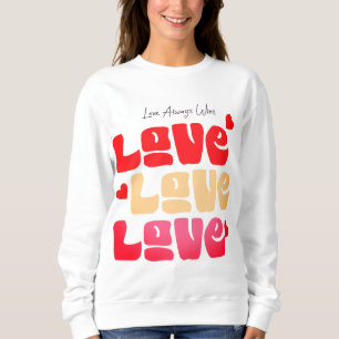 Kärlek vinner alltid typsnitt t shirt