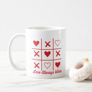 Kärlek vinner alltid Valentins dag T-Shirt Kaffemugg