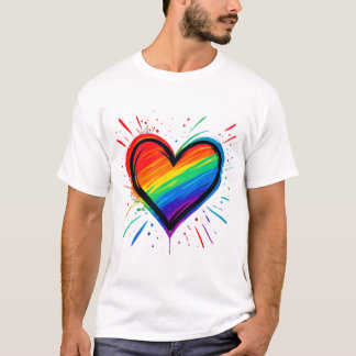 Kärlek Vinner Graffiti Hjärtat T Shirt