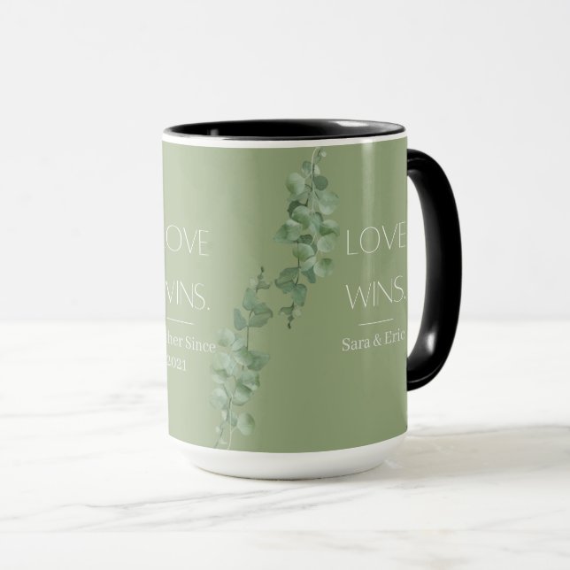 Kärlek Vinner Personlig Mugg (Framsida höger)