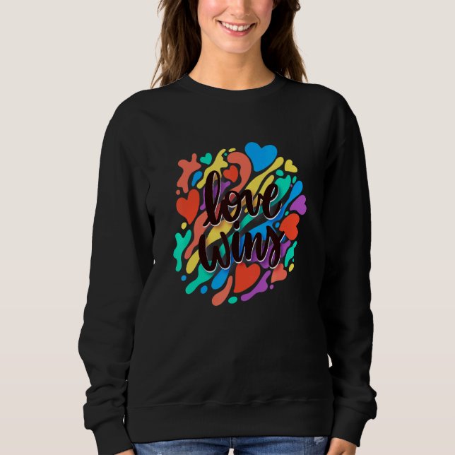Kärlek vinner pridet LGBT T Shirt (Framsida)