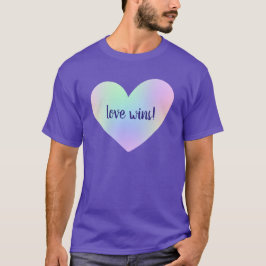 "Kärlek vinner!" Rainbow Heart T-Shirt