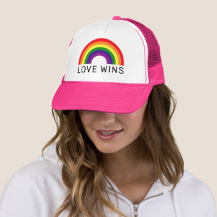 Kärlek Vinner Regnbågsfärger HBTQ Pride Månad Keps