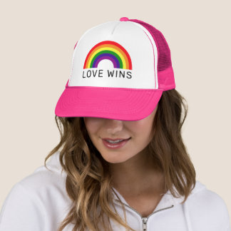 Kärlek Vinner Regnbågsfärger HBTQ Pride Månad Keps