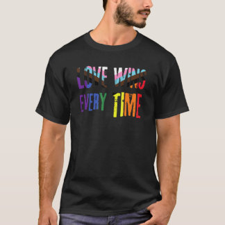 Kärlek vinner varje gång Lgbtqia+ Rainbow Flagga G T Shirt