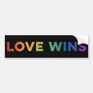Kärlek Vins Rainbow Bumper Sticker 3 Bildekal