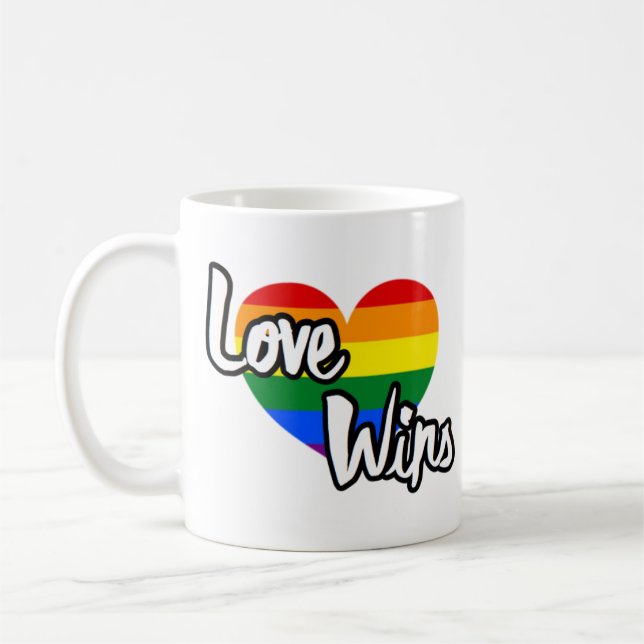 Kärlek-vinsterna - HBT-Pridet + nummer 2 Kaffemugg (Vänster)