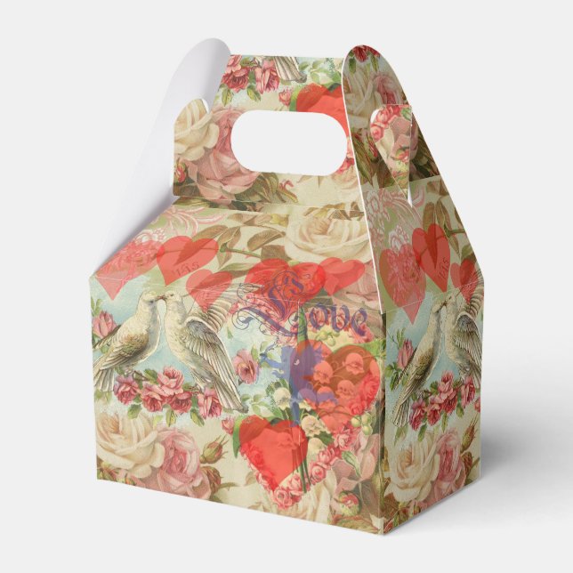 Kärlek Vintage Antik Hjärtform Presentaskar (Framsidan Sidan)