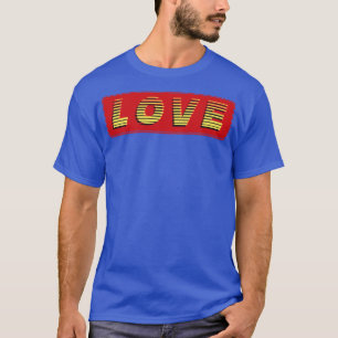 Kärlek Vintage Retro Text T Shirt