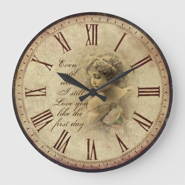 Kärlek Vintage Stor Klocka (Framsida)