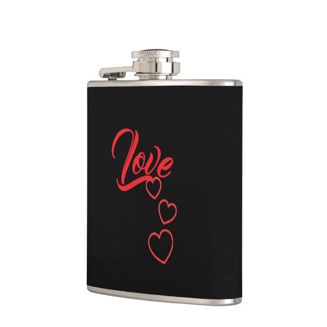 Kärlek Vinyl Omlindad Flask Fickplunta (Vänster)