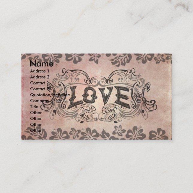 Kärlek Visitkort (Framsida)