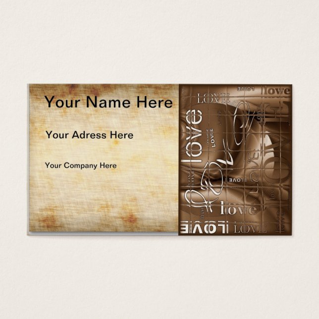 Kärlek Visitkort (Framsidan)