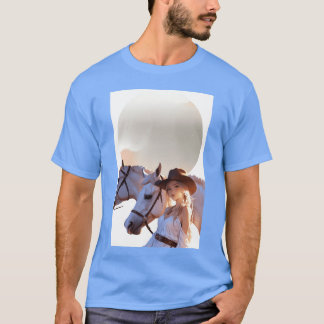 Kärlek, vit häst t shirt