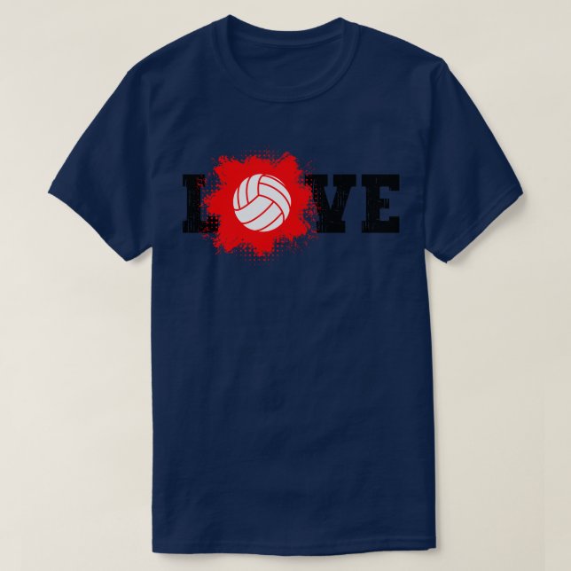 Kärlek Volleyball 30 T Shirt (Design framsida)