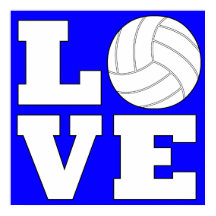 KÄRLEK Volleyball Anpassningsbar Färg Square Poste