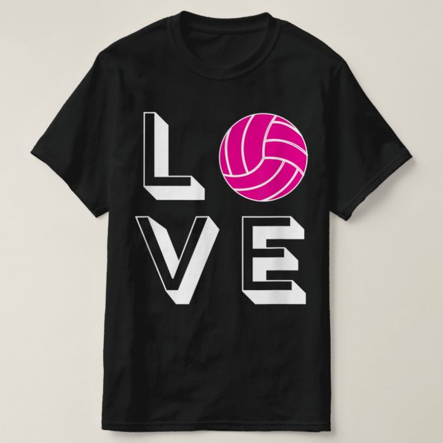 Kärlek Volleyball Girls Birthday Gift Graphic T Shirt (Design framsida)