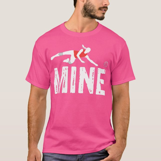 Kärlek Volleyball Mine T Shirt - Funny Volleyball  (Framsida)