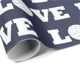 KÄRLEK Volleyball Team Färg Gift Wrapping Papper Presentpapper