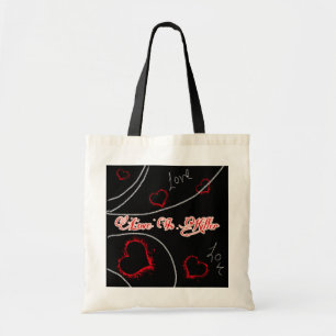 Kärlek Vs. Killer - Mörk Romantic Heart Tote Bag Tygkasse