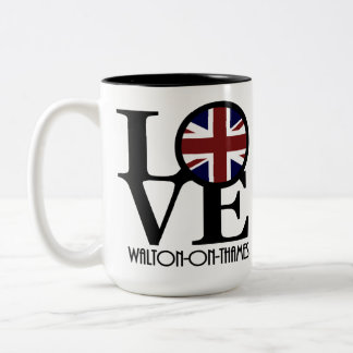 KÄRLEK Walton på Thames 15oz Två-Tonad Mugg