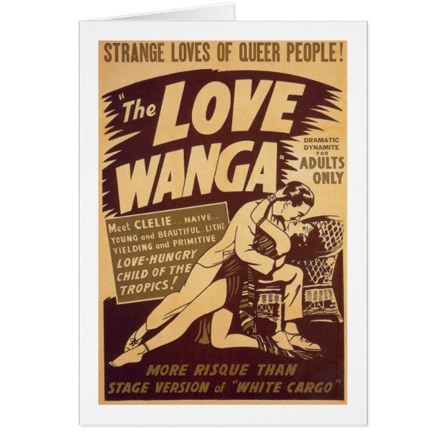 Kärlek Wanga Hälsningskort (Framsidan)