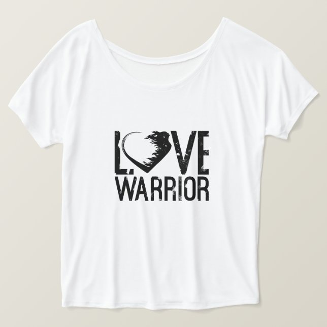 Kärlek Warrior Slouchy Boykompis T-Shirt (Design framsida)