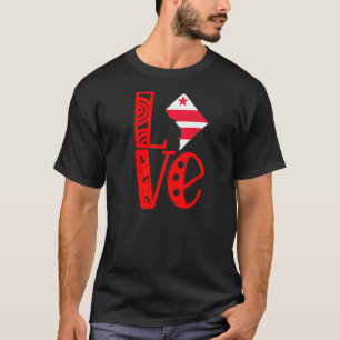 Kärlek Washington DC i Block Brev T Shirt