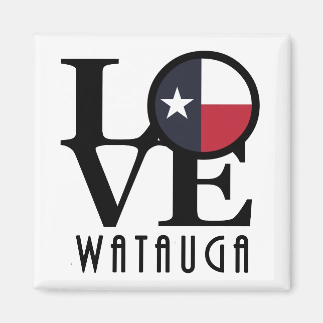 KÄRLEK Watauga TX Magnet (Framsidan)