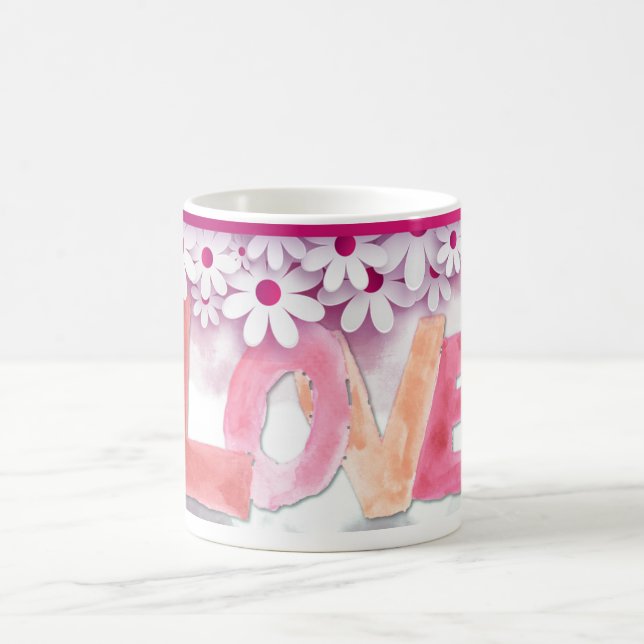 Kärlek:WaterColor Coffee Mugg (Center)