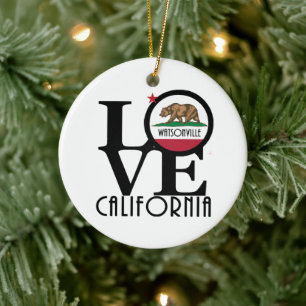 KÄRLEK Watsonville Julgransprydnad Keramik