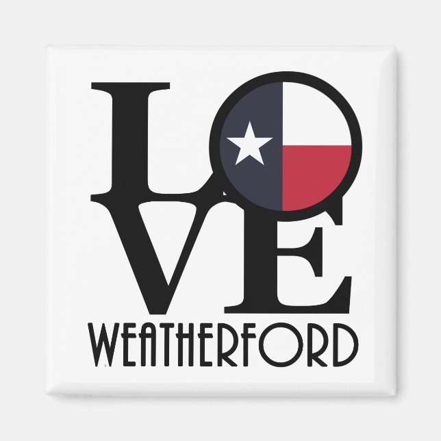 KÄRLEK Weatherford Texas Magnet (Framsidan)