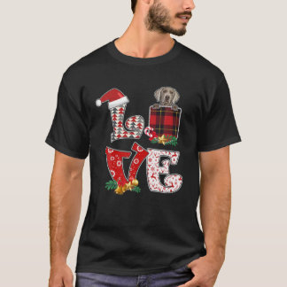 Kärlek Weimaraner Julafton Pocket Play jul T Shirt