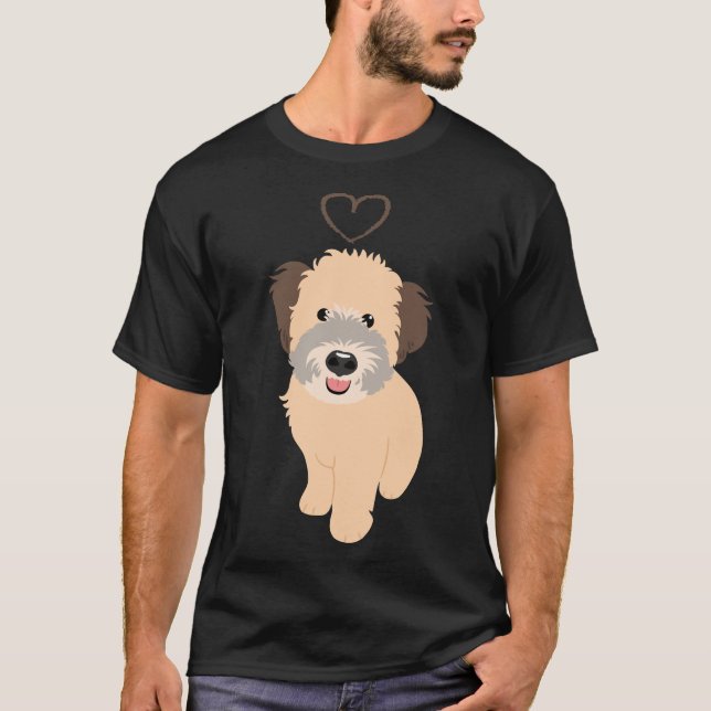 Kärlek Wheaten Hela Wheaten Terrier Pudel Mix Pu T Shirt (Framsida)