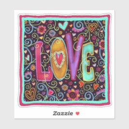 Kärlek Whimsiskt Trendig Valentine Inspiritivity Klistermärken