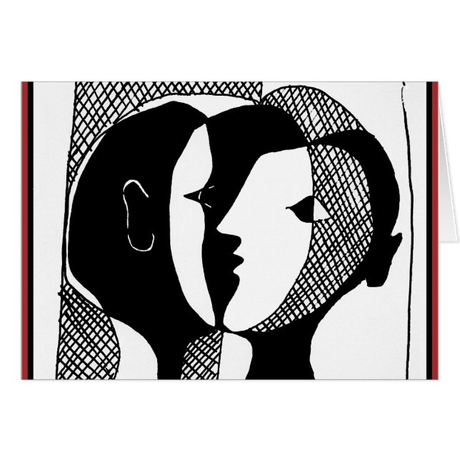 Kärlek Whisper Hälsningskort (Framsidan Horizontal)