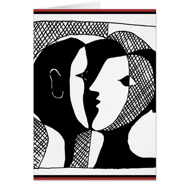 Kärlek Whisper Hälsningskort (Framsidan)