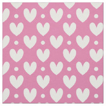 Kärlek White Heart Polka dots Mönster Rosa Wenjr
