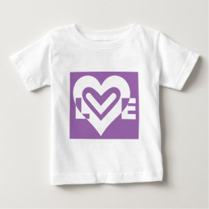 Kärlek White och Lila Tee