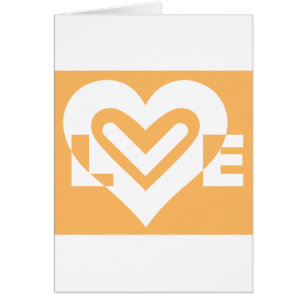 Kärlek White och Orange Hälsningskort