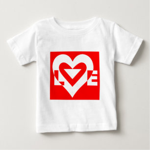 Kärlek White på Red Tee