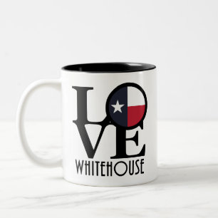 KÄRLEK Whitehouse Texas Två-Tonad Mugg