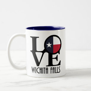 KÄRLEK Wichita Falls Texas Två-Tonad Mugg