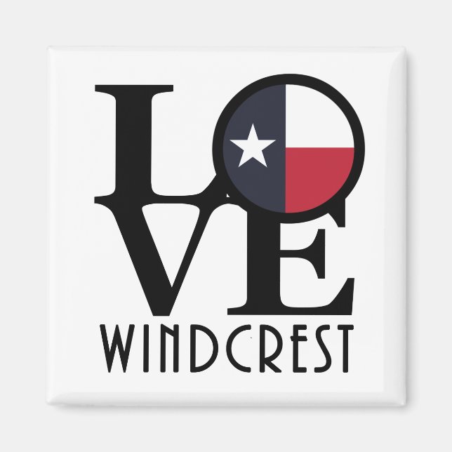 KÄRLEK Windcrest Texas Magnet (Framsidan)